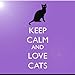 Produktbild Rikki Knight rk-12intilec-1854 30,5 x 30,5 cm Keep Calm & Love Katzen violett Farbe Design Keramik Art Tile