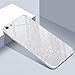 Produktbild Shinyzone Hülle für iPhone 8 Plus Glas,Hülle für iPhone 7 Plus-[9H Gehärtetes Glas Zurück Hülle] mit Weich TPU+Diamant Strass Bumper,Kratzfest Hybrid Starre Handy Schutzhülle,Weiß