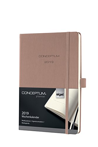 Preisvergleich Produktbild Sigel C1970 Wochenkalender 2019, ca. A5, Hardcover, hellbraun, CONCEPTUM - weitere Modelle
