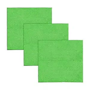 AllExtreme Lint Free and Streak Free Microfiber Cleaning Towel Dust Cloth for Car and Motorcycle (Green, 40 x 40 cm, 3 Pcs)