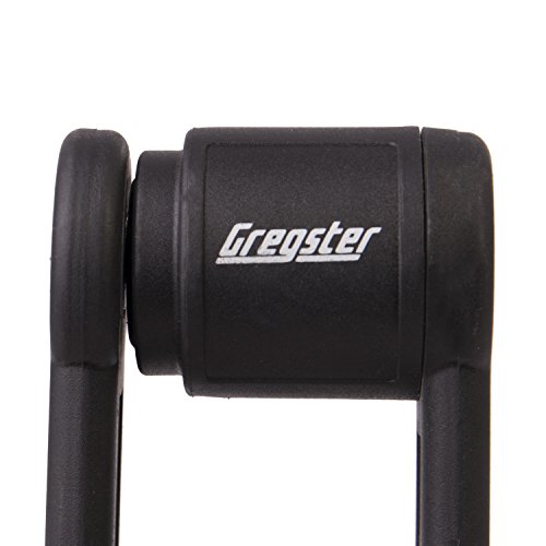 Gregster Fahrradschloss, massives Faltschloss fürs Fahrrad mit kleinem Transportmaß, Schloss inkl. drei Schlüsseln und Halterung, schwarz - 3