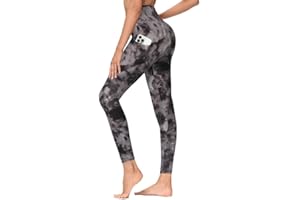 TNNZEET Legginsy damskie z wysokim stanem z kieszeniami, nieprzezroczyste, sportowe legginsy, długie, miękkie spodnie do jogi, elastyczne spodnie, sportowe spodnie do biegania