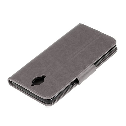 OnePlus 3 / OnePlus 3T Hülle,Cozy Hut ® Schmetterling Series Book Type Slim Fit Soft Silikon Magnetverschluss Schutzhülle PU Leder Hülle Flip Wallet Case Kunst leder Tasche Cover mit Standfunktion und Kartenfächer für OnePlus 3 / OnePlus 3T – grau - 6
