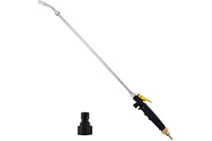 Oniissy Sprayer Wand, Sprayer, Adjustable Stainless Steel Replacement Garden Sprayer Wand with Shut Off Valve