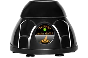 WANGCL Mini Mezclador Eléctrico Mezclador De Color De Tatuaje para Tinta Líquida Botella Polaco Agitar Esmalte De Uñas Pigmento JBQ-005 5200 RPM - Negro