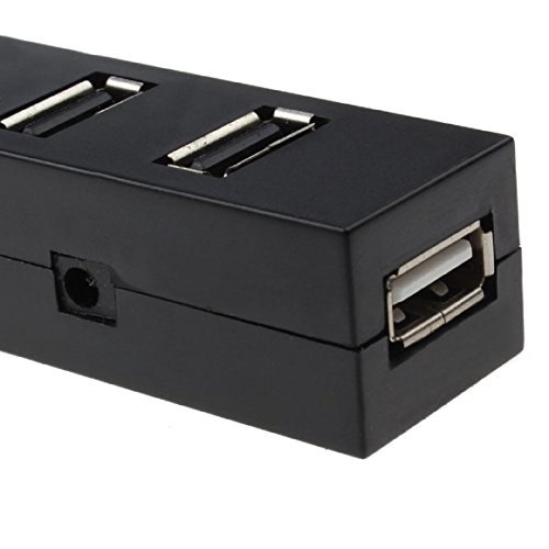 Ularma High speed 4-Port USB 2.0 Hub mit Power Switch für PC-Laptop-Computer (schwarz) - 3