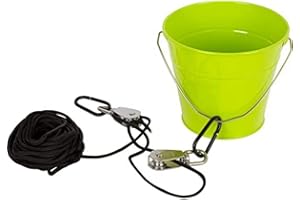 Small Foot 11905 Poulie avec Seau en métal, pour Le Jouet de Jardin et l'assortiment d'extérieur, à partir de 3 Ans Toys, Multicolor