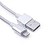 Produktbild iProtect Highspeed Lightning Ladekabel u Datenkabel für Apple iPhone 5 5s 5c SE, iPhone 6 6 Plus 6s 6s Plus, iPhone 7 7 Plus, iPhone 8 8 Plus, iPhone X, iPad Nylon Design in silber