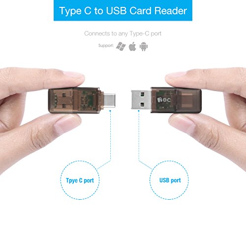 EC Technology Type C/A an Mikro-SD Kartenlesegerät, Flashspeicher Kartenlesegerät mit Hochgeschwindigkeits-USB 2.0 Type C Buchse - 3