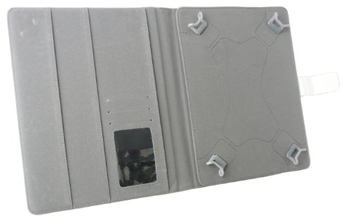 Emartbuy® Medion Lifetab S10346 10.1 Zoll Tablet Universalbereich Weiß Multi Winkel Folio Executive Case Cover Wallet Hülle Schutzhülle mit Kartensteckplätze + Weiß Eingabestift - 4