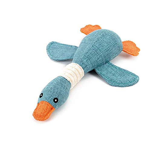 Preisvergleich Produktbild Queta Hundespielzeug mit Gänsegeräuschen und Bissabweisendem Puzzle-Spielzeug, zur Reinigung von Zahnen, Spielzeug für Haustiere, Länge: 32 cm
