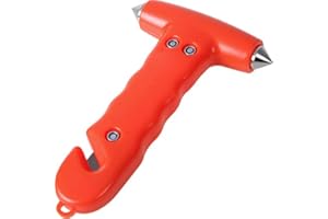CARL'S STORE Mini 2-in-1 Safety Car Life-Saving Escape Rescue Tool Seat Broken Emergency Glass Breaker Hammer Window Keychain Belt Cutter
