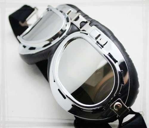 Motorbike Scooter Aviator Glasses Custom Vintage Chrome Iridium Lens Neutre Harley Davidson