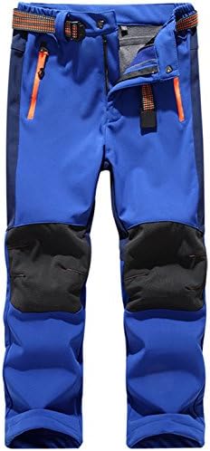 Warm Softshell Trousers Climbing Trousers Fleece Lined Waterproof Outdoor Hiking Trekking Pants Boys Girls Childrens