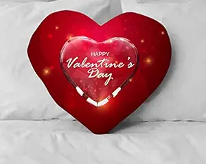 DreamVio Love Heart Shaped Velvet Cushion/Plush/Pillow for Gifting on Birthdays,Anniversaries, Valentine Day Color - Multi (Size- 15x17 inch) Shape 18