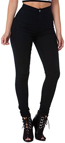 Envious Fashion Outlet EnviousFashion New Womens Plus Size High Waisted Skinny Fit Stretch Jeans Jeggings