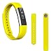 Produktbild Sansee Ersatz-Armband Silikon-Gürtelschnalle + Schutzfolie für Fitbit Alta HR (Silikonband + Folie) (Gelb)