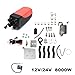 Produktbild Heizpilz Diesel Lufterhitzer, 12V 8000W Universal 4 Loch Kleiner Digitalschalter mit Schalldämpfer und Set Zubehör, für LKW, Boot, Caravan, schwarz rot