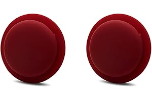 Ztowoto Funda de Silicona Compatible con AirTag, AirTag Funda Protectora de Silicona con Pegamento de Que no Deja Marcas 2 PCS (2-carmesí)