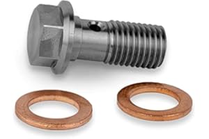 PrecisionGeek - Hohlschraube M10 x 1,00mm Edelstahl Bremssattel/Hauptzylinder L = 22mm
