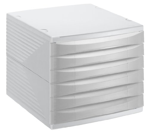 Rotho 10810Mk000 Quadra - Caj  n Archivador de Oficina  6 Cajones  A4  color gris