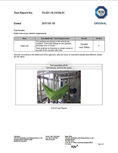 Kronenburg Hängematte Mehrpersonen 210 x 150 cm, Belastbarkeit bis 300 kg TÜV SÜD geprüft, Blau - 9