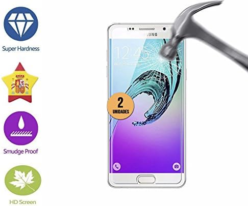 2 Units of im77r Premium Tempered Glass 9H Screen Protector for Samsung Galaxy A7 2016