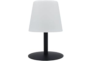 LUMISKY Lampe de table sans fil pied en acier noir LED blanc chaud/blanc dimmable STANDY MINI Dark H25cm