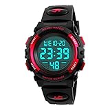 Jungen Digitaluhren Outdoor Sport Wasserdichte Uhr mit Alarm Timer Stoppuhr Chronograph Armbanduhren Blau