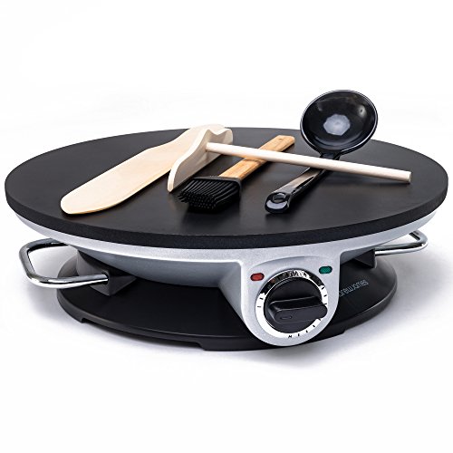 Andrew James 1200 Watt Professioneller, elektrischer Crêpes-Maker – Inklusive Teigverteiler, Holzspatel, Ölpinsel und Teigkelle – 2 Jahre Garantie - 3