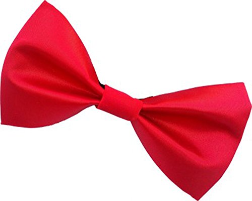 Red Eye Boy's Microfiber Solid Bowtie (Red)