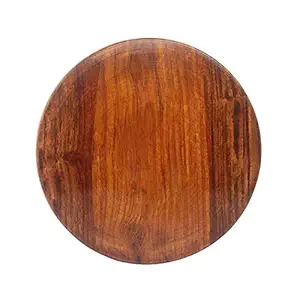 LyqArt Wooden Chakla | Rolling Board | Chakla for Kitchen | Chakla 10 inch | Rolling Board for Baking | Chakla for Roti , Papad , Paratha | Chakla Big Size (Brown)