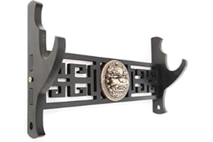 GOONSDS Soporte De Espada Montaje En Pared Katana Samurai Soporte De Exhibición Soporte Wakizashi Genji Soporte De Espada Colgador Patrón Hueco,1 Tier