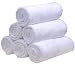 Laribbons 6 Pieces Ultra Soft Bamboo Baby Washcloths,Organic, 26*26cm - White, Best for Reusable Baby Wipes, Cloth Wipes, Eczema & Sensitive Skin. Baby Registry, Shower, Newborn Bath Gifts, Natural Products, Skin Care