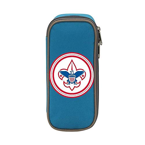 Boy-Scouts-Trousse--crayons-de-grande-capacit-avec-double-fermeture-clair-Grand-espace-de-rangement-multifonction