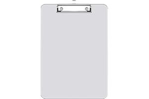 Hnogri portablocco in plastica, portablocco rosso standard A4 formato lettera, per studenti, forniture per ufficio, portablocco con clip a basso profilo, dimensioni 31 x 23 cm.