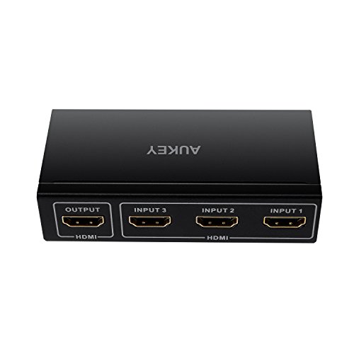 AUKEY HDMI Switch 3 Eingang 1 Ausgang Unterstützung 4K und 3D aus Metall für HDTV / Blu-ray-Player / DVR / Xbox / PS4 usw. - 9