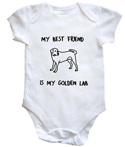 HippoWarehouse MY BEST FRIEND IS MY GOLDEN LAB baby vest boys girls