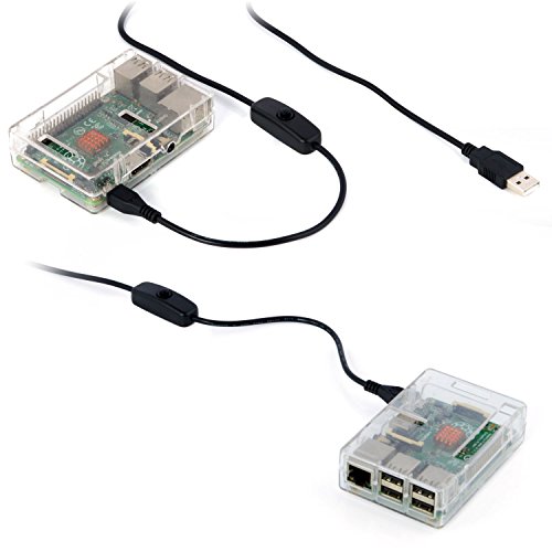 Aukru Schaltbarem Kabel Micro USB Ladekabel mit schalter für Raspberry Pi ,Samsung,Sony,Nexus,HTC,LG,Blackberry,Motorola,Nokia und andere Smartphones – 1.5 M - 3