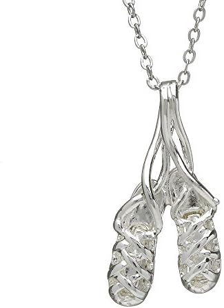 Silver Plated Pendant In Irish Dancing Shoe Design on 18" Chain