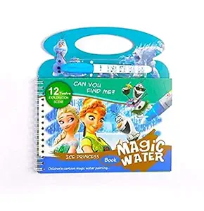 Reusable Magic Water Painting Book Magic Doodle Pen Kids Coloring Doodle Drawing Board Games Child Educational Toy Magic Book Water Painting for Kids (Assorted Color)