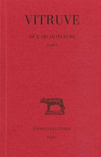 De l'architecture. Livre I
