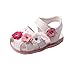 Produktbild Babyschuhe Sandalen, Sunday Sommer Kinder Mode Große Blumen Mädchen Flache Prinzessin Schuhe Mädchen Frühling Prinzessin Sandalen Sandale mit weichen Sohlen Baby Lauflernschuhe (19, Weiß)