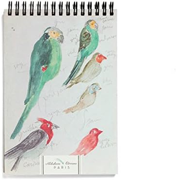 Alibabette Editions Paris Les Perroquets Spiral Notebook, 100 Pages, 8 by 5.25" (SPI1005)