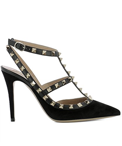 Preisvergleich Produktbild Valentino Damen Nw0s0393wvw0n0 Schwarz Wildleder Pumps