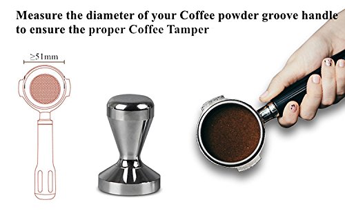 BlueSnail Edelstahl Kaffeestempel Tamper 51mm - 8