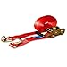 Produktbild 10 x Spanngurt 2000 daN, zweiteilig, Farbe rot, 8 m Länge, 50 mm Bandbreite, mit Ratsche und Spitzhaken