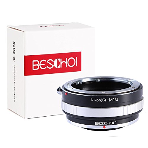 Beschoi Bague d adaptation en m  tal pour monter objectif Nikon G AF-S F vers monture Micro 4 3 M4 3 comme Panasonic DMC-G1 DMC-G2 DMC-G3 DMC-GH1 DMC-GH2 DMC-GF1 DMC-GF2 DMC-GF3 DMC-GF7 DMC-G10