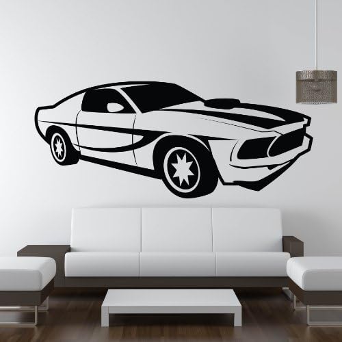 adesiviamo Camaro _ M, PVC Wall Sticker, Black, 90 x 38 cm