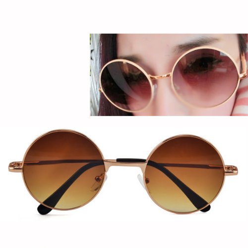 SODIAL (R) Braun Hippie Runde Specs Sonnenbrillen Fancy Dress